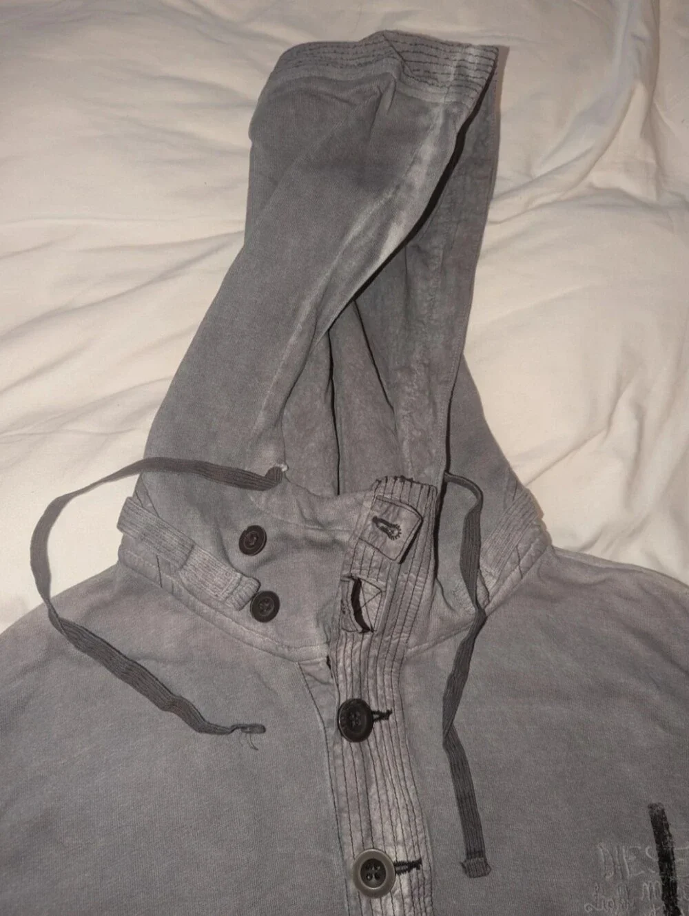 Diesel Light Military 978 Sportswear Grey Hoodie , XXL Mens